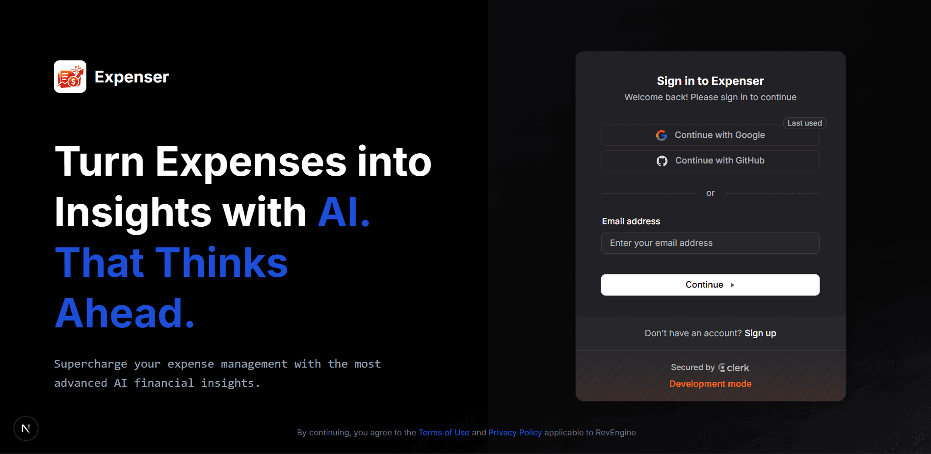 Expenser - AI-powered personal finance manager